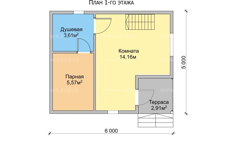Баня 6.0x5.0